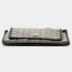 Pre Owned Goyard Black Goyardine Plumet Pocket Wallet