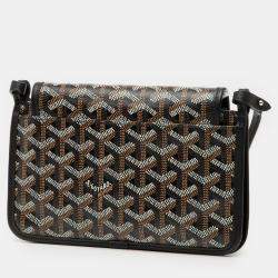 Pre Owned Goyard Black Goyardine Plumet Pocket Wallet