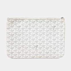Pre Owned Goyard White PVC Senna MM