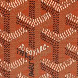 Pre Owned Goyard Saint Marc Orange Goyardine Coated Canvas Card Holder  
