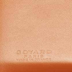 Pre Owned Goyard Saint Marc Orange Goyardine Coated Canvas Card Holder  