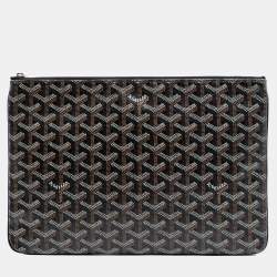 Pre Owned Goyard Black Goyardine Senat MM