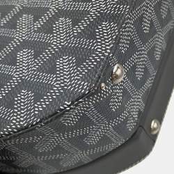 Pre Owned Goyard Alto Hat Box Trunk PM Grey Goyardine Canvas Leather Trunk Bag