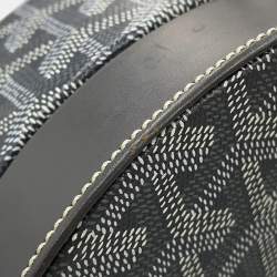 Pre Owned Goyard Alto Hat Box Trunk PM Grey Goyardine Canvas Leather Trunk Bag