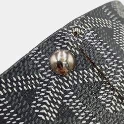 Pre Owned Goyard Alto Hat Box Trunk PM Grey Goyardine Canvas Leather Trunk Bag