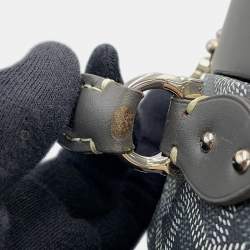 Pre Owned Goyard Alto Hat Box Trunk PM Grey Goyardine Canvas Leather Trunk Bag