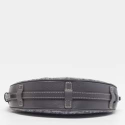 Pre Owned Goyard Hirondelle Grey Goyardine Coated Canvas and Leather Shoulder Bag