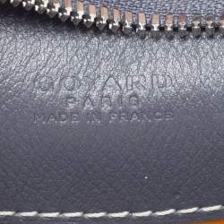 Pre Owned Goyard Hirondelle Grey Goyardine Coated Canvas and Leather Shoulder Bag