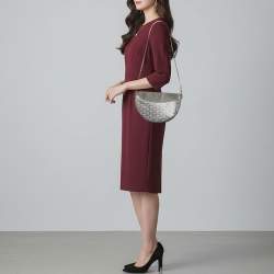 Pre Owned Goyard Hirondelle Grey Goyardine Coated Canvas and Leather Shoulder Bag