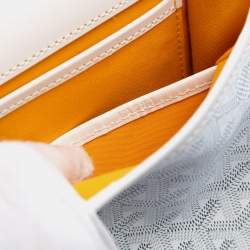 Pre Owned Goyard White Goyardine Belvedere II PM