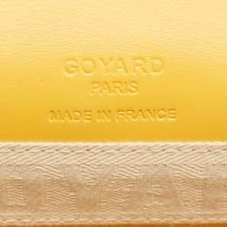 Pre Owned Goyard Monte Carlo Bois Yellow Goyardine Coated Canvas and Leather Clutch