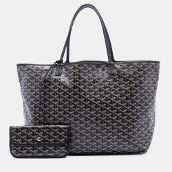 Pre Owned Goyard Black Goyardine Saint Louis GM
