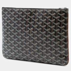 مملوكة مسبقًا Goyard Black Goyardine Senat MM