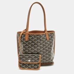 Pre Owned حقيبة يد غويارد أنجو صغيرة قماش مقوى غوياردين بني