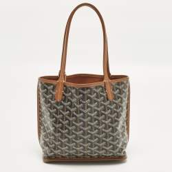 Pre Owned حقيبة يد غويارد أنجو صغيرة قماش مقوى غوياردين بني