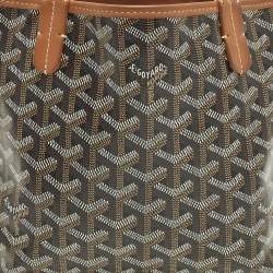 Pre Owned حقيبة يد غويارد أنجو صغيرة قماش مقوى غوياردين بني