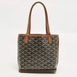 Pre Owned حقيبة يد غويارد أنجو صغيرة قماش مقوى غوياردين بني