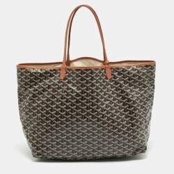 Pre Owned Goyard Saint Louis GM Brown Goyardine Coated Canvas Tote