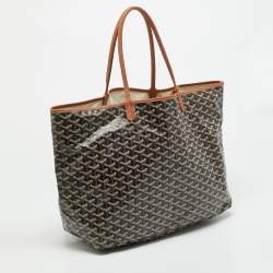 Pre Owned Goyard Saint Louis GM Brown Goyardine Coated Canvas Tote