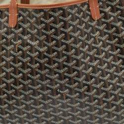 Pre Owned Goyard Saint Louis GM Brown Goyardine Coated Canvas Tote
