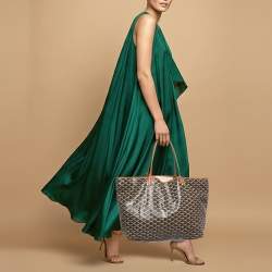 Pre Owned Goyard Saint Louis GM Brown Goyardine Coated Canvas Tote