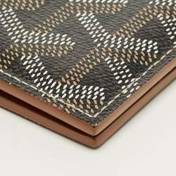 Pre Owned Goyard Saint Marc Brown Goyardine Coated Canvas Card Holder  