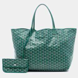 Pre Owned حقيبة جويارد زرقاء جوياردين قماش مطلي وجلد سانت لويس كبيرة توتي