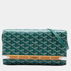 Pre Owned حقيبة يد غوارد مونتي كارلو قماش غواردين أخضر مع حزام