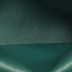 Pre Owned Goyard Double Flap Green Goyardine Coated Canvas Leather Continental Wallet