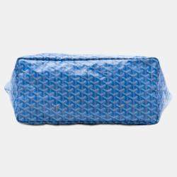 Pre Owned Goyard Blue Goyardine Saint Louis GM