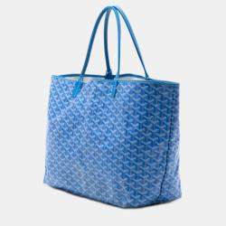 Pre Owned Goyard Blue Goyardine Saint Louis GM