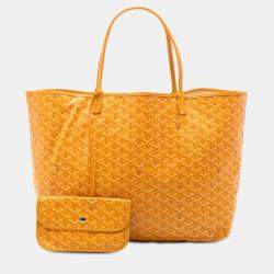 Pre Owned حقيبة يد جويارد سان لوي قماش جويردين صفراء كبيرة GM