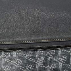 Pre Owned Goyard Sainte Marie MM Grey Goyardine Coated Canvas Clutch