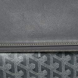 Pre Owned Goyard Sainte Marie MM Grey Goyardine Coated Canvas Clutch