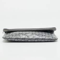 Pre Owned Goyard Sainte Marie MM Grey Goyardine Coated Canvas Clutch