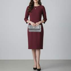 Pre Owned Goyard Sainte Marie MM Grey Goyardine Coated Canvas Clutch