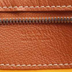 Pre Owned Goyard Hirondelle Shoulder Bag Coated Canvas And Leather Brown Black White