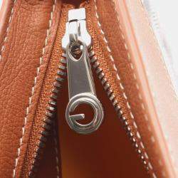 Pre Owned Goyard Hirondelle Shoulder Bag Coated Canvas And Leather Brown Black White