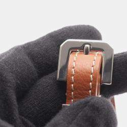 Pre Owned Goyard Hirondelle Shoulder Bag Coated Canvas And Leather Brown Black White