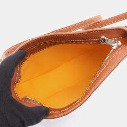 Pre Owned Goyard Hirondelle Shoulder Bag Coated Canvas And Leather Brown Black White