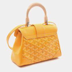 مملوكة مسبقًا Goyard Saigon Mini Handbag Coated Canvas And Leather Yellow Multicolor