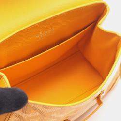 مملوكة مسبقًا Goyard Saigon Mini Handbag Coated Canvas And Leather Yellow Multicolor