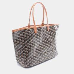 مملوكة مسبقًا Goyard Saint Louis Pm Tote Bag Coated Canvas And Leather Black Brown Multicolor