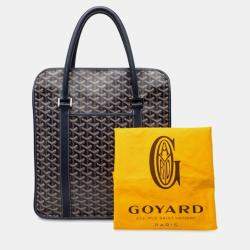 Pre Owned Goyard Burgundy Tote Bag Navy Leather