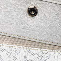 Pre Owned Goyard White Goyardine Saint Louis PM