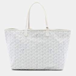 Pre Owned Goyard White Goyardine Saint Louis PM