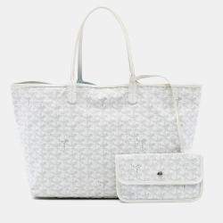Pre Owned Goyard White Goyardine Saint Louis PM