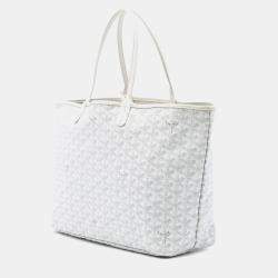 Pre Owned Goyard White Goyardine Saint Louis PM