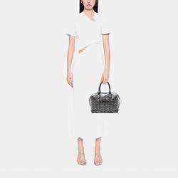 Pre Owned Goyard Black Goyardine Boeing 30