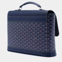 Pre Owned Goyard Blue Goyardine Citadin PM